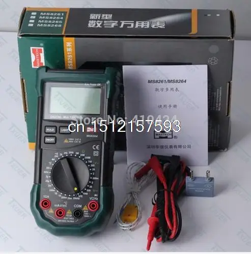 Ms8264 Multimetro Digitale Capacità Frequenza Misuratore Di Temperatura Multimetro Multitester Circuito Di Protezione Anti-Bruciatura