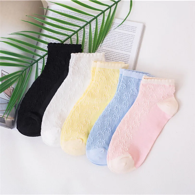 comfortable funny socks women solid soft happy socks cotton women's short socks casual meia dropshipping 30SP6 (1)