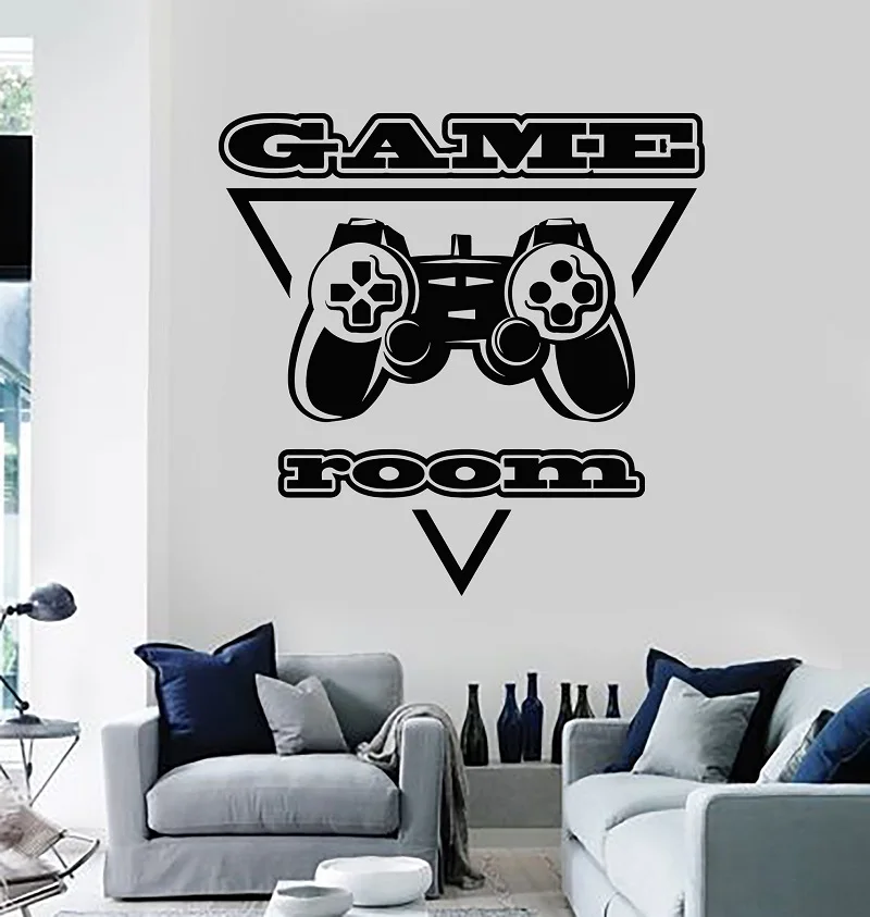 

Vinyl wall decal PC game player joystick video game game room sticker mural game fan teen boy bedroom home decor 2YX26