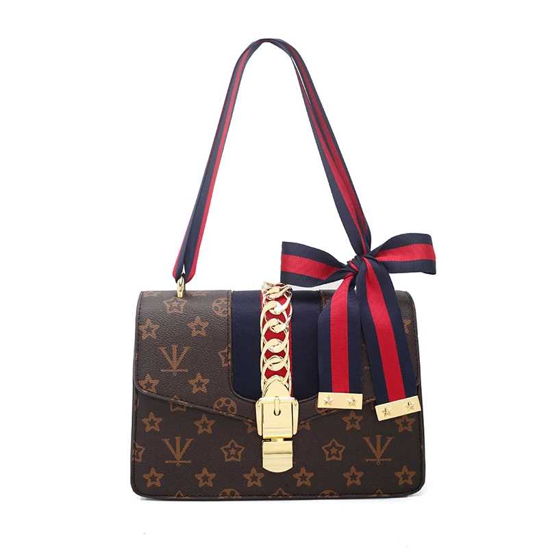 

Satin small square bag tide female wild casual printing Messenger bag fashion shoulder bag female