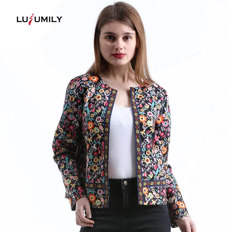 

Lusumily New Arrivals Women Casual Jacket Floral Spring O-Neck Tassel Cardigan Jackets Woman Autumn Embroidery Coat Women Tops