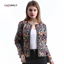 Lusumily Новое поступление женская повседневная куртка Цветочный