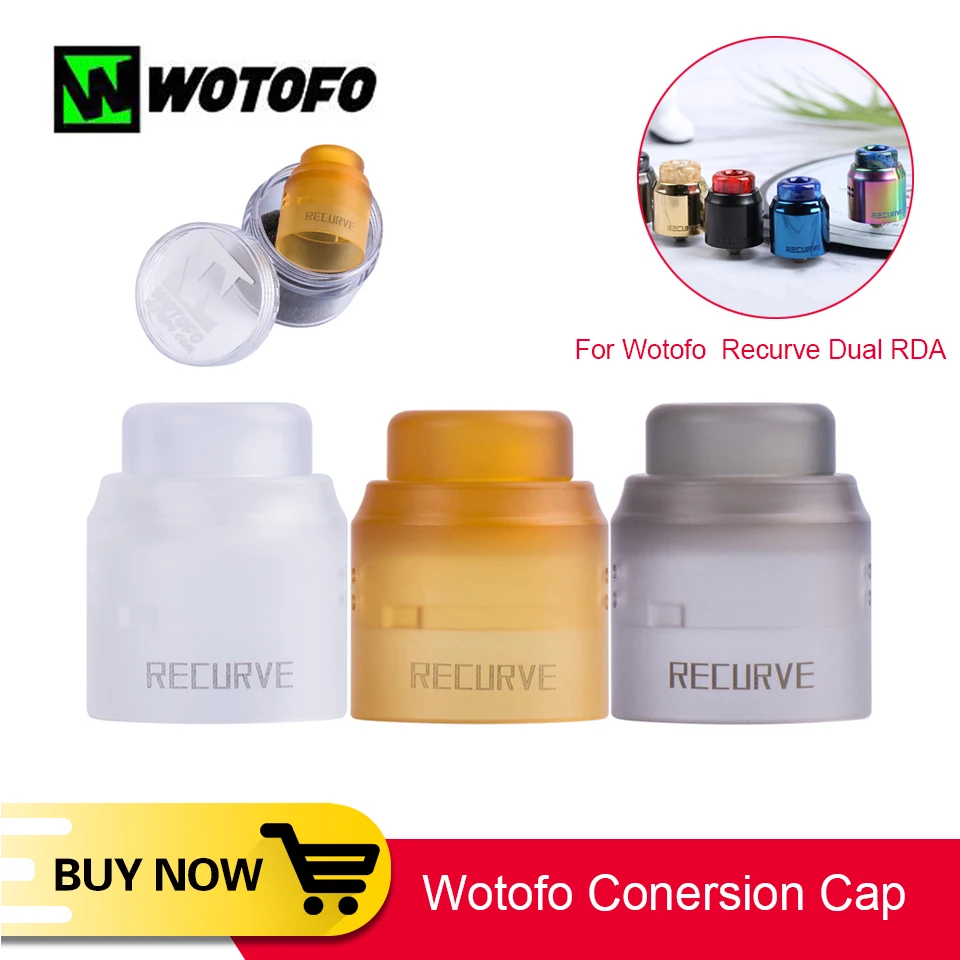 

Original Wotofo Conersion Cap 24mm For Recurve Dual RDA Vape Tank 810 Drip Tip Replacement Electronic cigarette Accessories