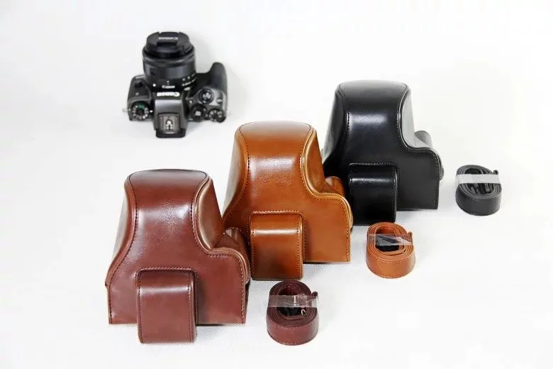 Черный/коричневый/кофейный чехол для цифровой камеры, кожаный чехол для Canon EOS M5 M50 с ремешком