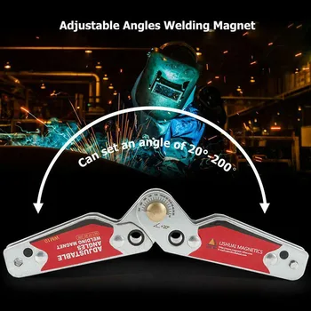 

Magnetic Welding Holder Adjustable Angles 20-200 Magnets Angle Clamp Locator Tools with Hex Wrench #5