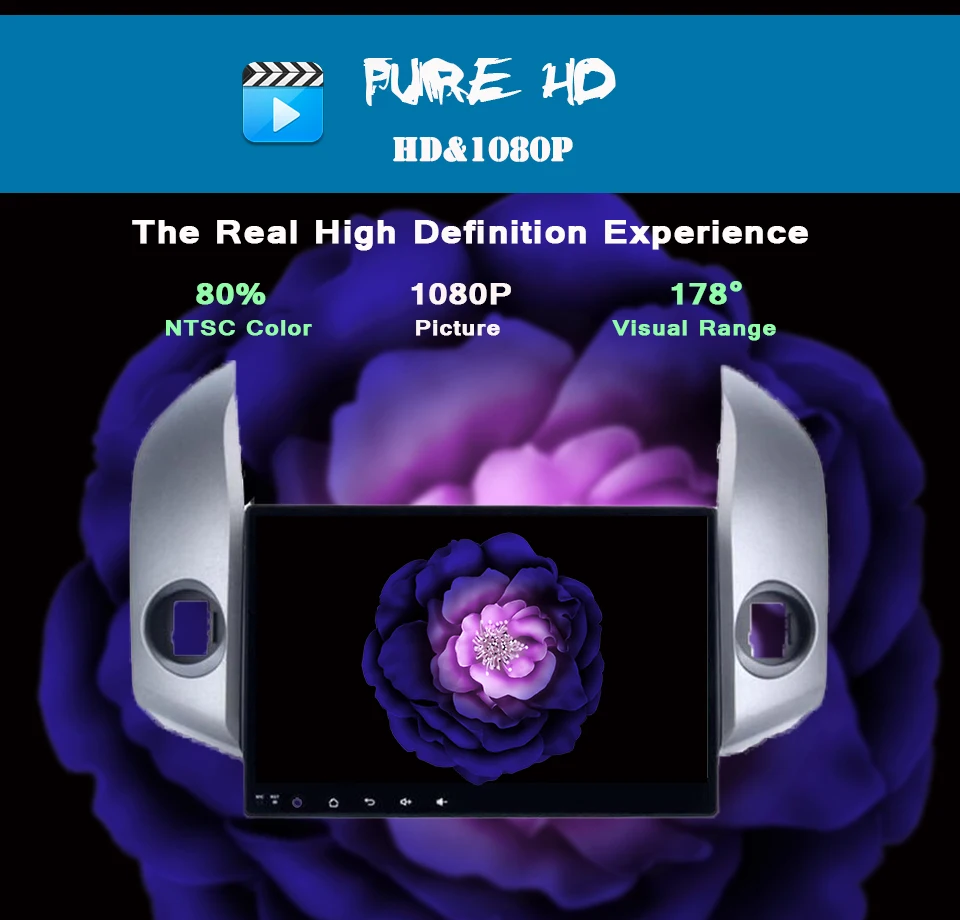 Cheap 1024*600 Android 9.0 car dvd player for Toyota RAV4 Rav 4 2007 2008 2009 2010 2011 2 din 1024*600 gps navigation wifi Head unit 4