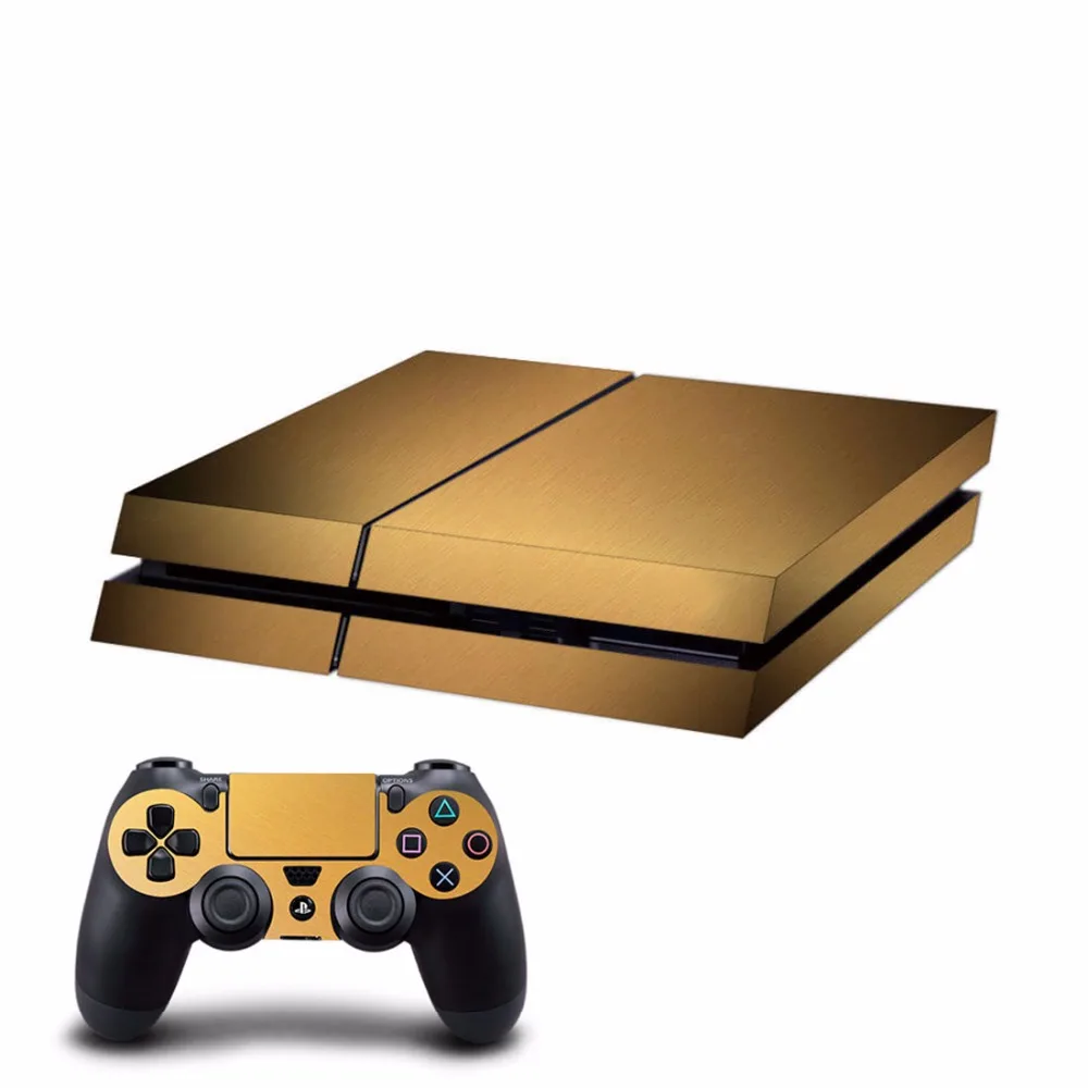 OSTSTICKER Golden For Playstation 4 Vinyl Decal Skin Sticker For PS4