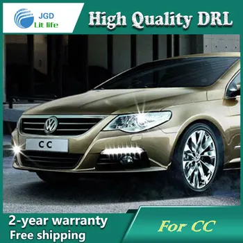 

Free shipping ! 12V 6000k LED DRL Daytime running light case for VW CC Fog lamp frame Fog light Car styling