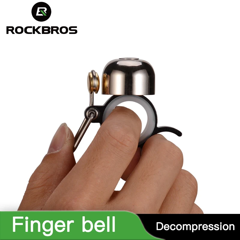 

ROCKBROS Driving Finger Running Bell MTB Bicycle Decompression Toy Gift Pet Bicycle Call Bell Aluminum and Copper Bike Horn
