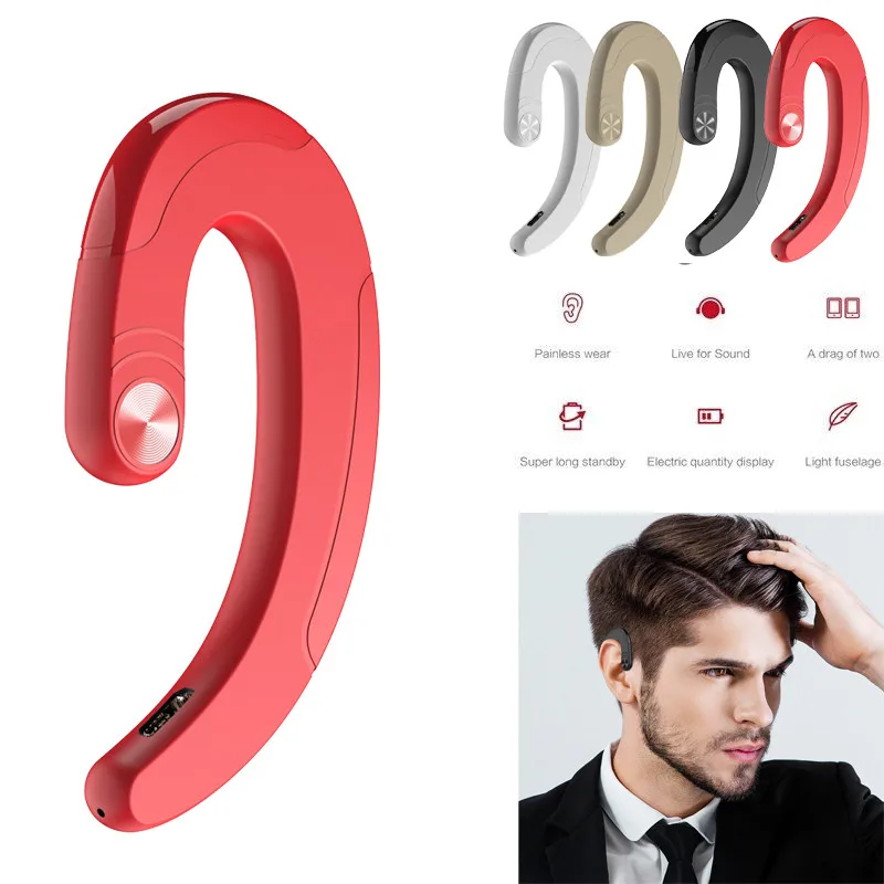 

Portable Mini Bone Conduction Wireless BT 4.2 EDR Headset Stereomini Light and Small Sports Headphone Painless Headphones