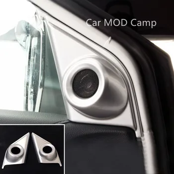 

For Honda CRV CR-V Fifth Gen 2017 2018 ABS Matte Interior Front Door Triangle Stereo Speaker Cover Trim 2pcs Car Styling