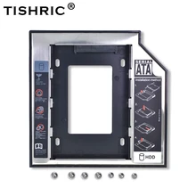 Tishric Optibay 2nd HDD Caddy 9,5 мм алюминиевый Универсальный SATA 3,0 2," SSD чехол жесткий диск адаптер DVD HDD для ноутбука ODD