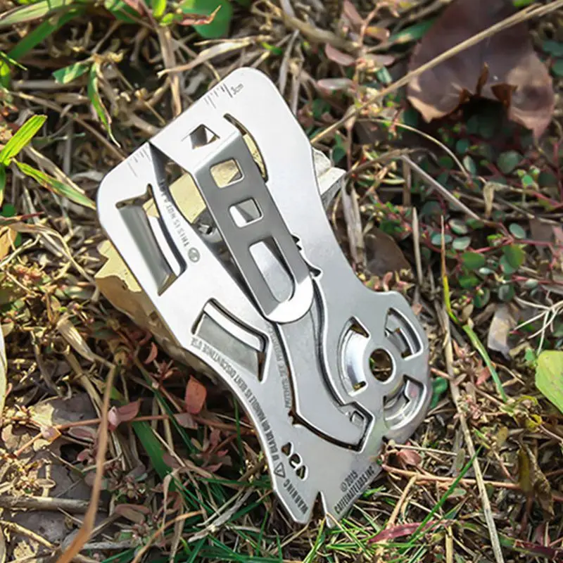 

Folding Camping Folding Tool Multifunctional Tools Mini Portable Bottle Opener Screwdriver wallet card knife EDC Stainless Steel