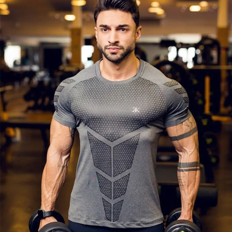 Gym Sport Running Men T Shirt Fitness 