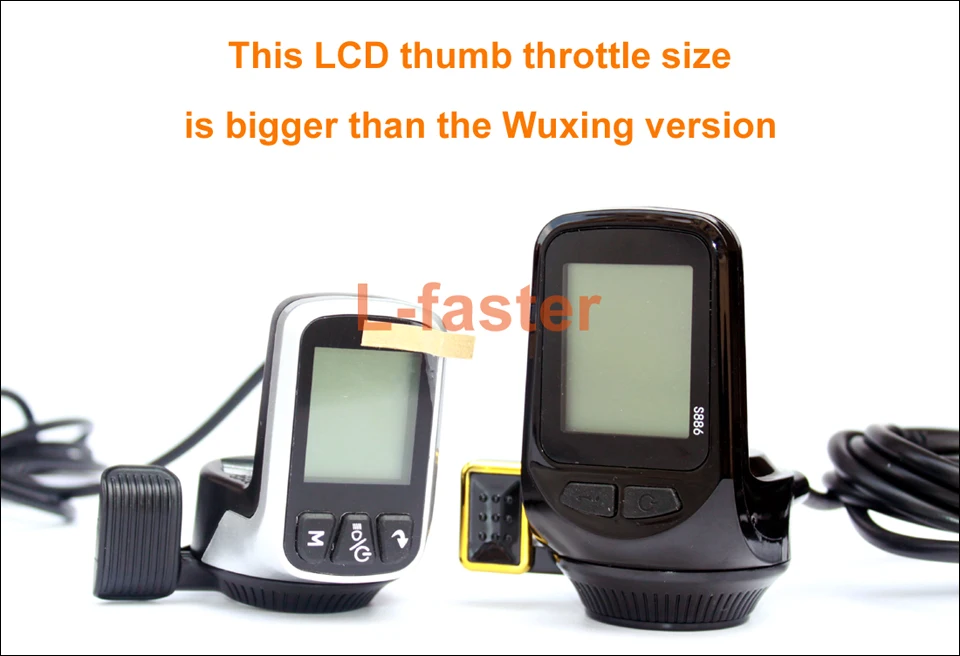 Clearance L-faster Electric Scooter Brushless Controller With S886 Thumb Throttle LCD Panel Electric Bike Hub Motor Controller LCD Thumb 8