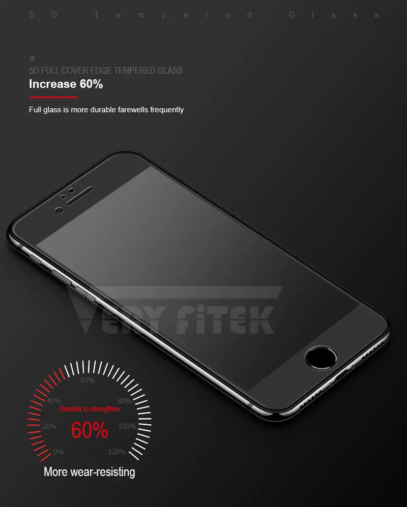 Glass on the For iPhone 7 Screen Protector Curved Edge Full Cover Protective Tempered Glass For iPhone 6 X 10 6s 7 8 Plus Film (3)