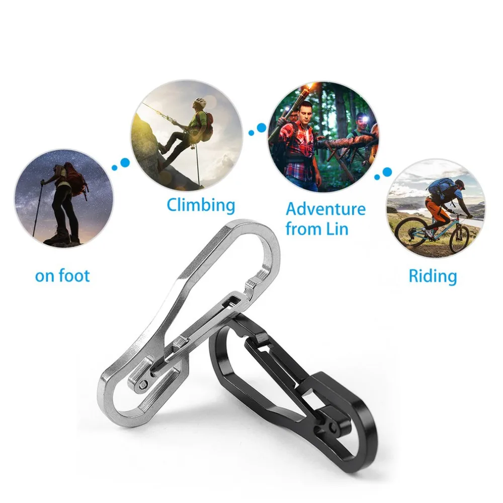 Outdoor Multifunctional Wire-cut Climbing Carabiner EDC Key Ring Mini Chain Locking Climbing Hiking Accessory Tool Outdoor Multifunctional Wire-cut Climbing Carabiner EDC Key Ring Mini Chain Locking Climbing Hiking Accessory Tool
