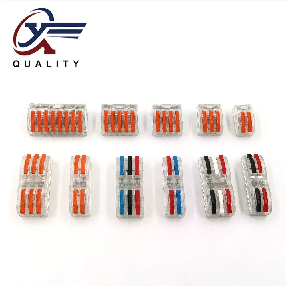 

WAGO Type PCT-212 PCT-213 PCT-215 Compact Wire Wiring color Conductor Terminal Block With Lever 0.08-2.5mm2 214 SPL-2/3