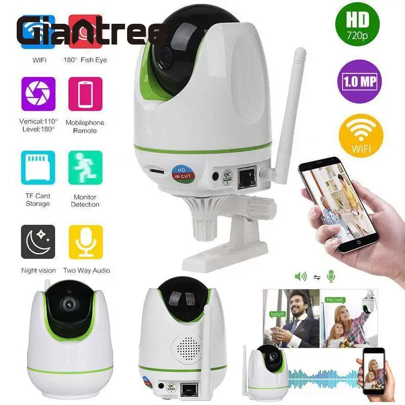 

Giantree Wireless CCTV WiFi HD 720P Onvif Home Security Network Megapixel Surveillance IP Camera Night Vision Baby Monitor
