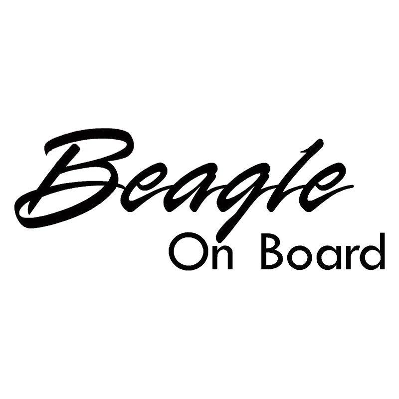 15*5.8Cm Lovely Beagle On Board Dog In Car Warning Window Bumper Stickers Cool Graphics