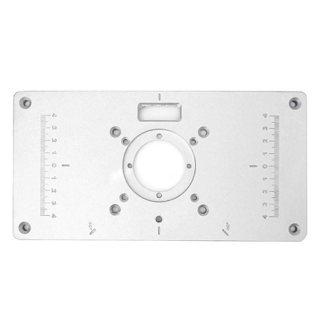 700C Aluminum Router Table Insert Plate + 4 Rings Screws For Woodworking Benches