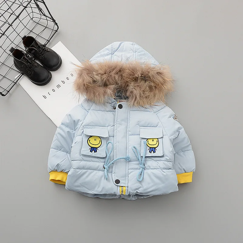

2018 Rushed Boys More Heavy Hair Brought Cotton-padded Jacket Qiu Dong Season 1-4 Years Old Girl Han Edition Leisure Clothes