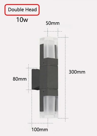 Светодиодный настенный светильник Открытый водонепроницаемый террасы Настенные светильники на балкон настенные бра вилла сад настенные лампы для коридора BL10 - Цвет абажура: Double Head