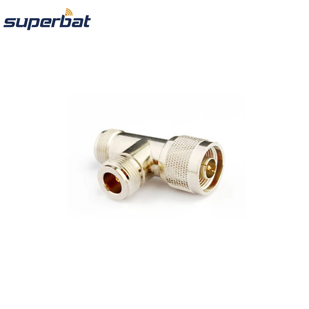 RF Coaxial Connector N Male to 2 Female 3 Way Adapter