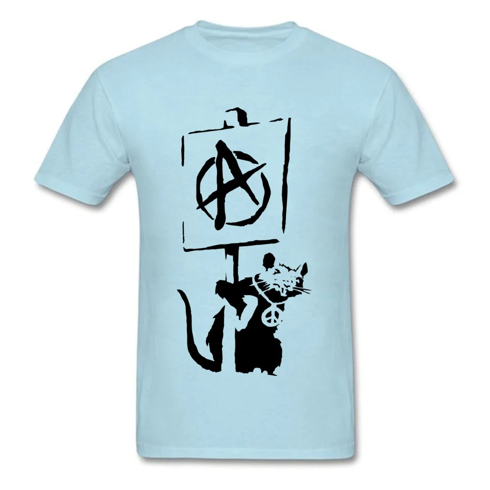 Футболка Бэнкси Rat by, Мужская футболка с Мстителями,, летние футболки с короткими рукавами, хлопок, простая одежда в стиле хип-хоп в уличном стиле - Цвет: Light Blue