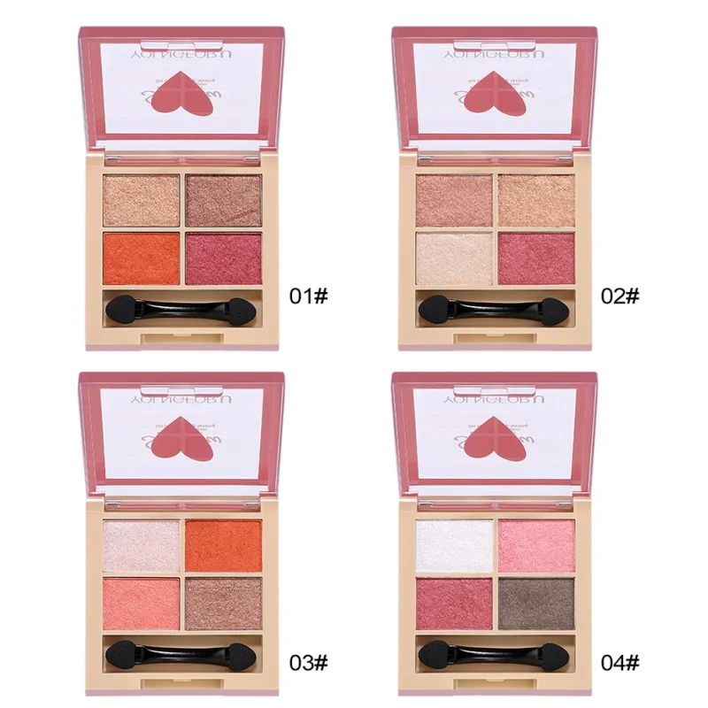4 цвета Shimmer Eye Shadow Palette Long Lasting Matte Палитра теней Косметика для глаз t1| |