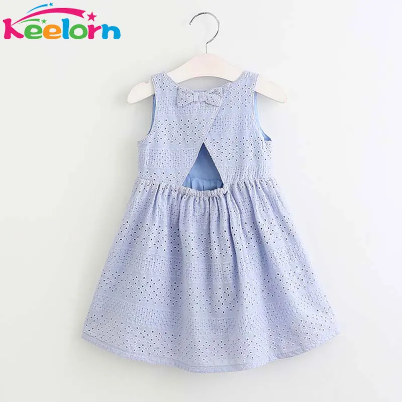 Keelorn Girls Dress 2017 New Summer Style Kids Princess Dress Cute Bow Design for Girls 3