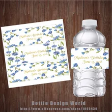 20 шт./партия на заказ, летние цветочные этикетки для бутылок с водой, обертка для конфет, для свадьбы, дня рождения, девицы, вечерние украшения