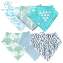 6 шт./компл. многоразовые для новорожденных нагрудники Детские Бандана слюни нагрудники Набор для 0-3Yrs хлопок отрыжка ткани модные аксессуары для малышей