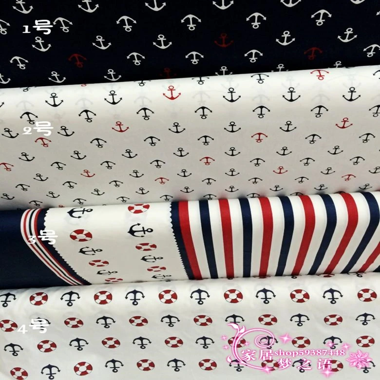 Tissu En Coton Marine Pour Bebe Drap De Lit Housse De Couette Draps Oreillers Rideaux Couture 160x50cm Aliexpress