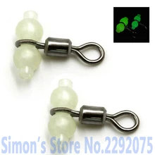 30 штук люминесцентных Вертлюги для рыбалки вертлюги аксессуары для рыбалки рыболовные снасти Разъем роликовых вертлюгов 3-сторонний выход Вертлюги