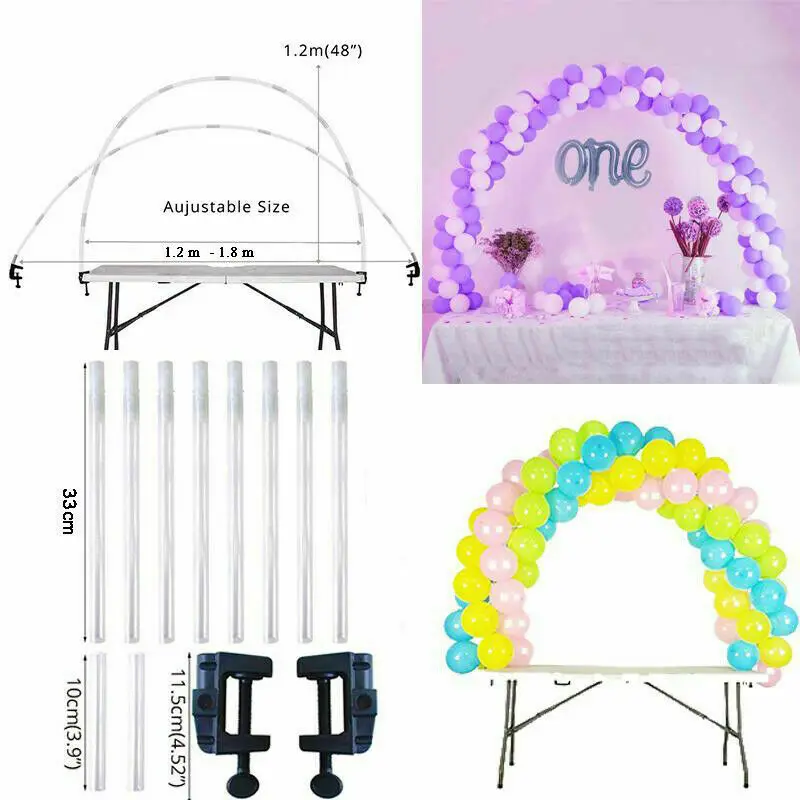  High Large Balloon Arch Set Column Stand Clip Frame Kit Birthday Wedding Party Decor UEJ