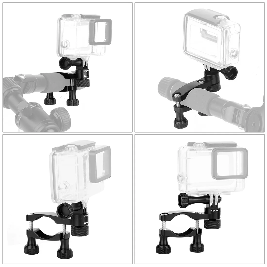 Bicycle Mount Camera Handlebar Clip Holder Bracket for Go pro Hero 7 6 5 4 SJCAM Yi 4K Eken for Go pro Action Camera Accessories