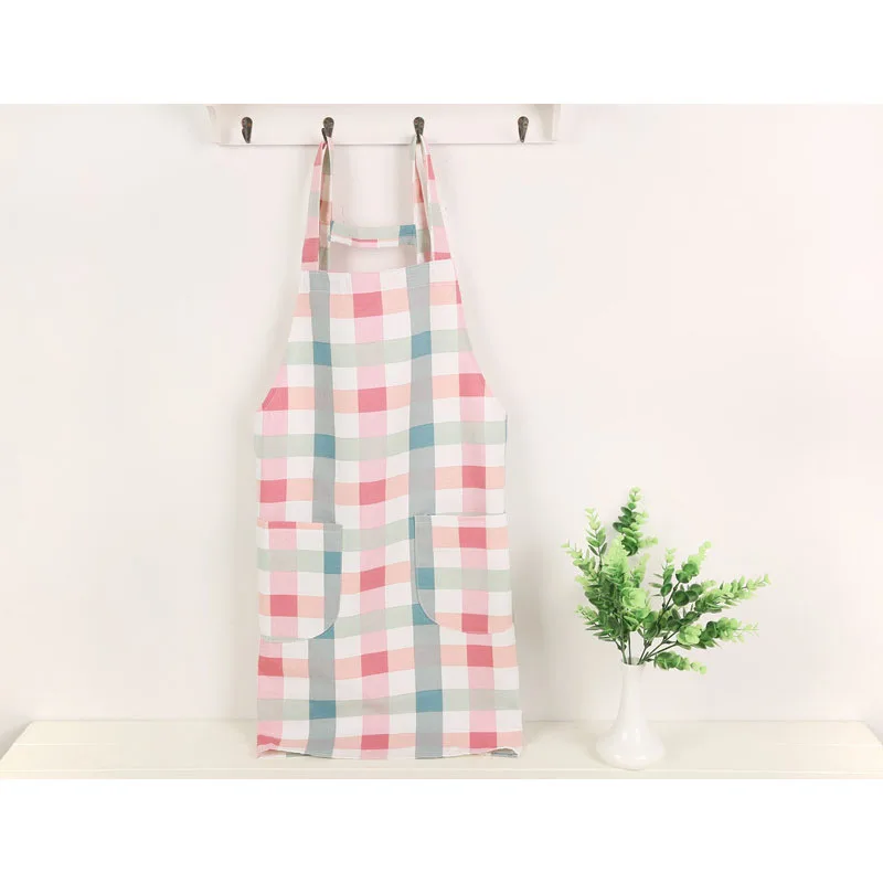 Lady Women Men Cotton Linen Apron Oil-proof Cooking Baking Kitchen Adult Fashion Sleeveless Aprons Nordic Style Kitchen Utensils (5)
