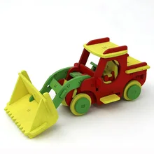 Головоломки раннего обучения Образование DIY деревянные игрушки Ассамблеи 3d Puzzle разборки автомобиль для экскаватор грузовик перемешать для детей игрушки