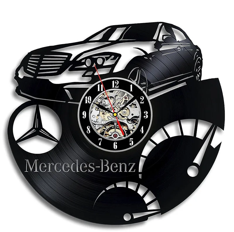 

2019 Direct Selling Hot Sale 12 Mm Sheet Horloge Mural Wandklok Klok Free Shipping Mercedes-benz Logo Vinyl Record Wall Clock