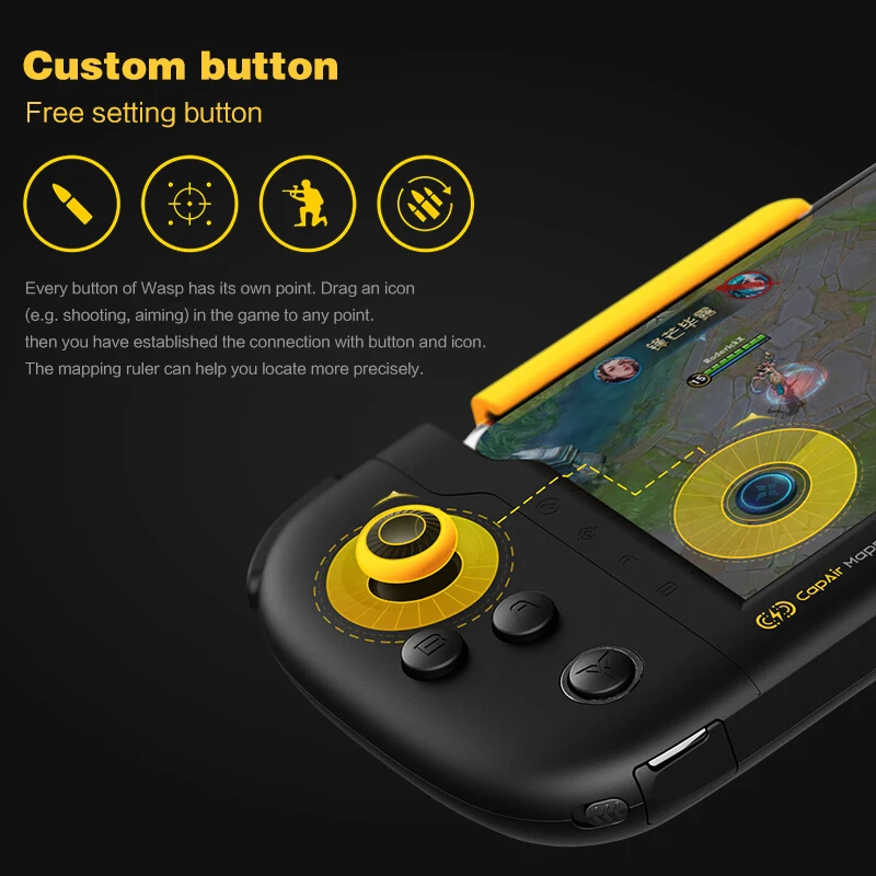  Data Frog Gaming Controller For IPhone IOS GamePad For Official PUBG Game Joystick For Iphone 6 7 8