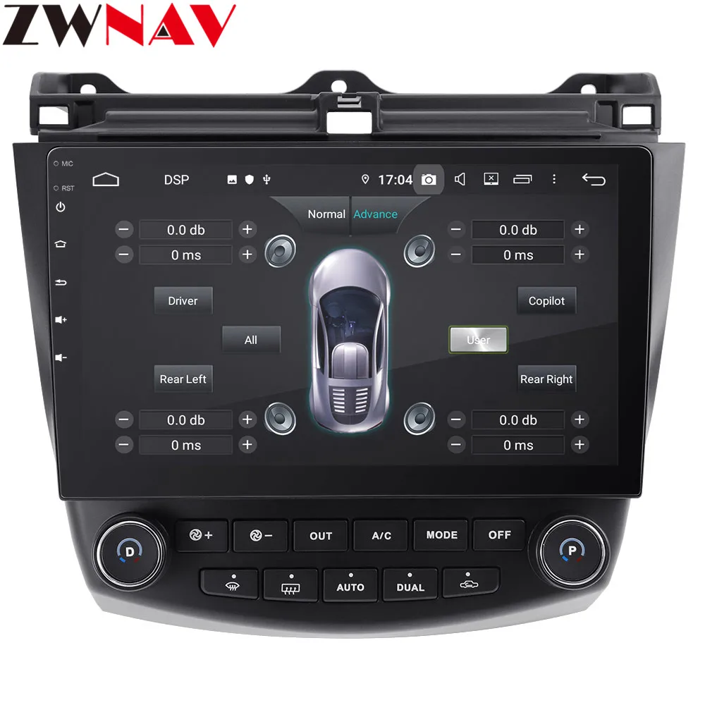 Excellent Android 9 4+64G DSP Car No DVD Player GPS navigation For Honda Accord 7 2003-2007 head unit multimedia player tape recorder 2
