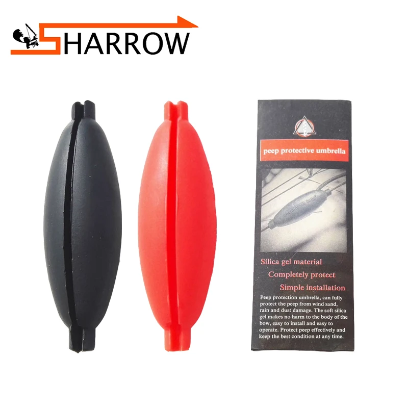 

1 Pcs Archery Compound Bow Black/Red Peep Guard Silicon Protection Umbrella Hunting Shooting Outdoor Sports
