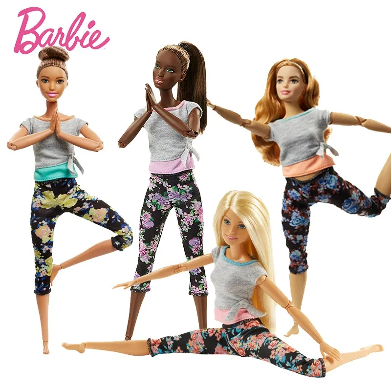Оригинальные куклы Барби, сделанные для перемещения, брюнет, блонд, Йога, 22 шарнира, шарнирные Игрушки для девочек, настоящие игрушки Барби для детей