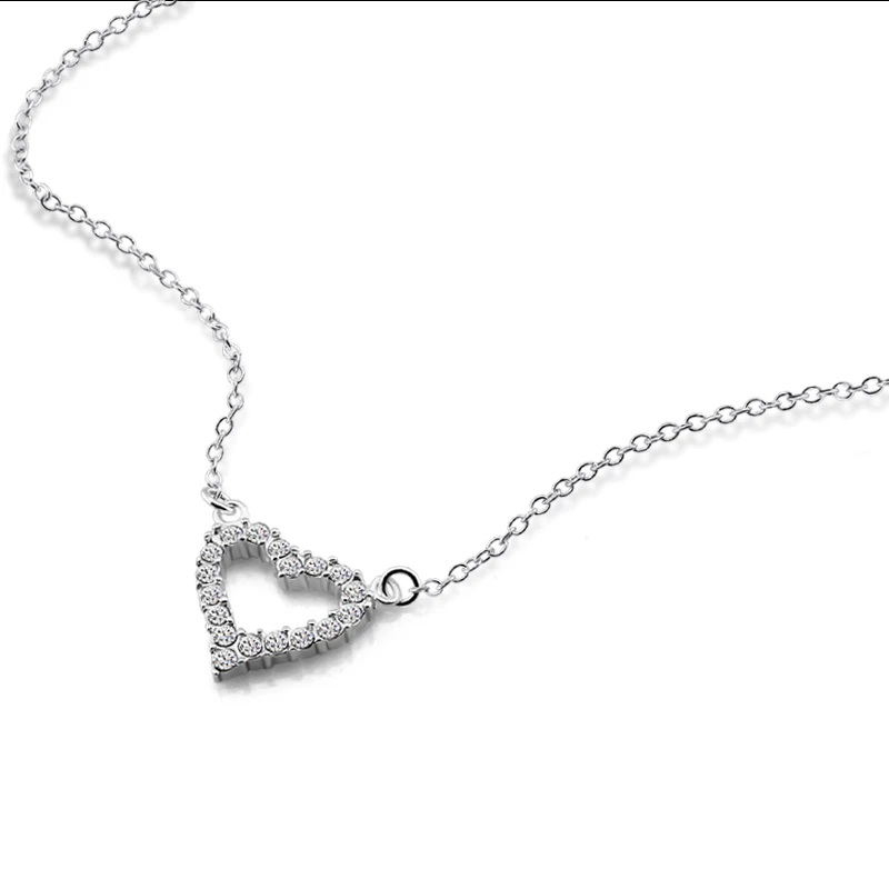 

New girl silver necklace 925 sterling silver pendant necklace solid silver clavicle chain girl popular jewelry birthday present