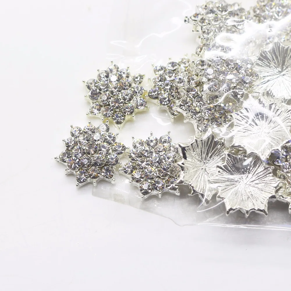 Fashion Hot 10Pcs 15mm alloy Hexagram Diy Jewelry Accessories rhinestones pedestal embellishments caps Decoration For Making Jewelry Findings