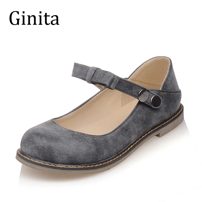 

2018 New Sweet Footwear Woman Butterfly Knot Mori Girls Flats Shoes Closed Toe Mary Janes Buckle Strap Ladies Ankle Strap Shoes
