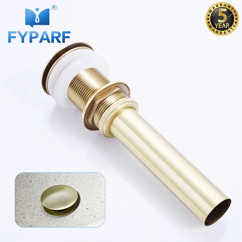 FYPARF Sink Stopper Bathroom Basin Waste Pop Up Drain Vanity Vessel Sink Drain Brass Sink Plug