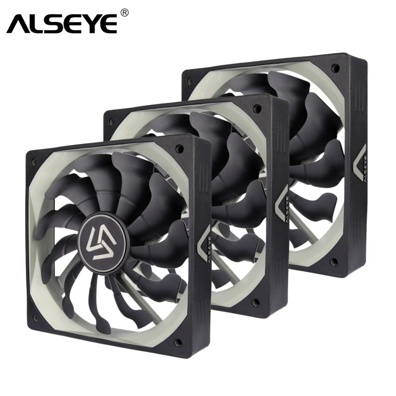 ALSEYE PC Fan Cooler (3pieces) 3Pin 12V 120mm Fan 1200RPM Silent PC