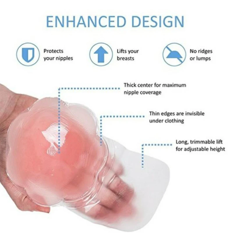 Бюстгальтер пуш-ап без бретелек, самоклеющиеся накладки на соски, лента для подтягивания груди, многоразовые силиконовые невидимые усилители, клейкий бюстгальтер